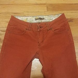 Prana Burnt Orange Curdoroy Pants